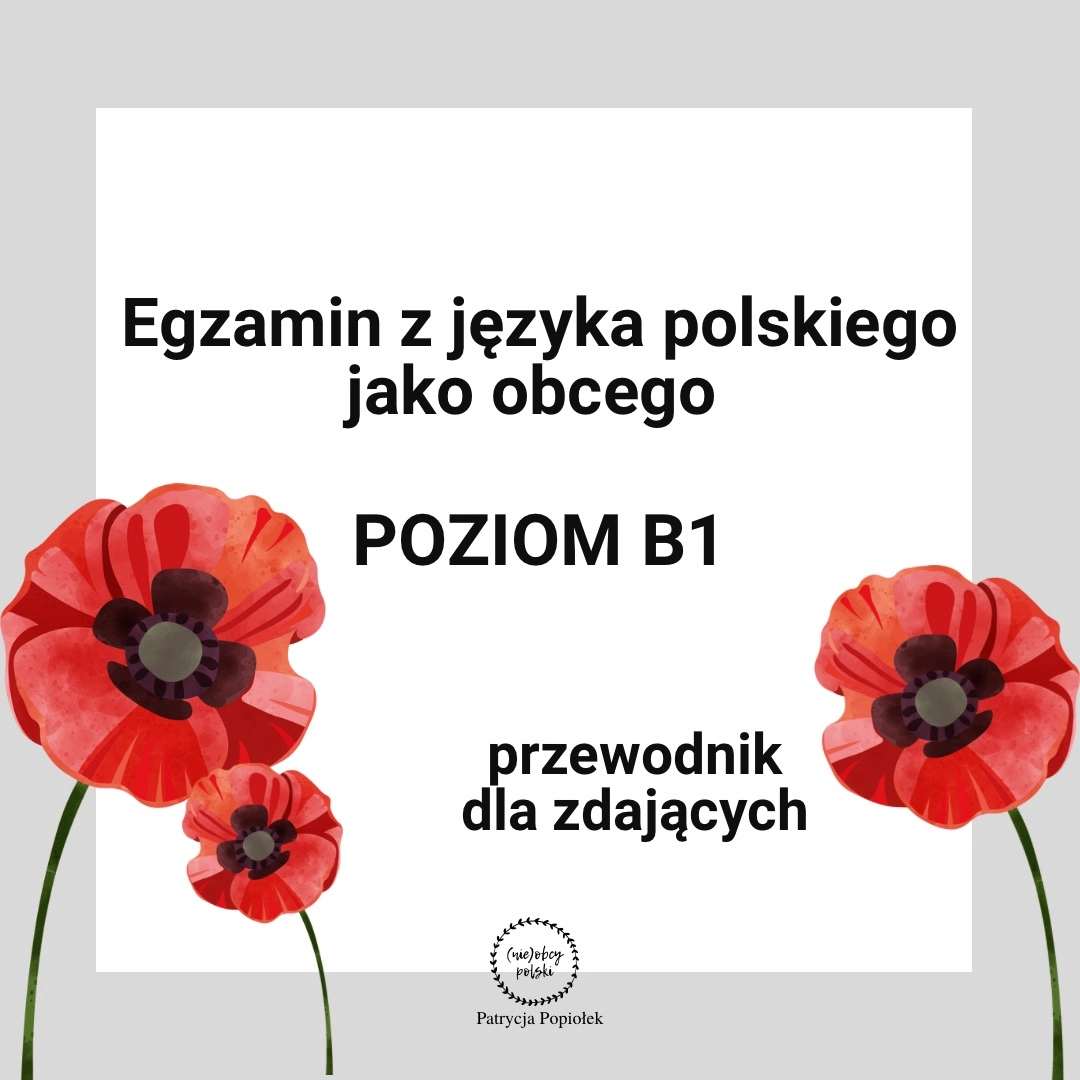 Egzamin certyfikatowy z języka polskiego jako obcego przewodnik dla zdających certyfikat B1 język polski Patrycja Popiołek NieObcy Polski polish classes online learning Polish